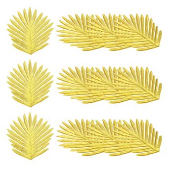 10" Palm Leaves, 24 Pack Artificial Palm Leaves Faux Palm Fronds Simulation Tree Leaves
