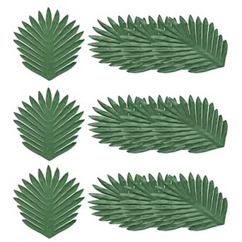 10" Palm Leaves, 24 Pack Artificial Palm Leaves Faux Palm Fronds Simulation Tree Leaves