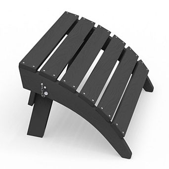 HDPE Foldable Assembled Patio Ottoman for Adirondack chair