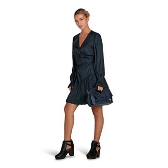 Wild Flower Embroidered Wrap Dress