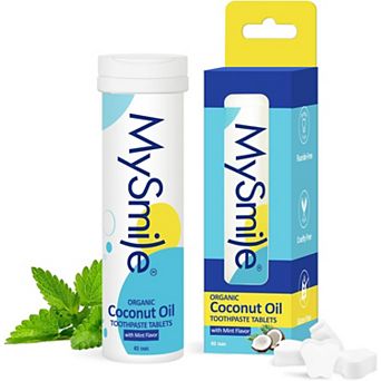 MySmile Toothpaste Tablets - Nano Hydroxyapatite, Flouride Free, Coconut Oil Mouthwash Tablets