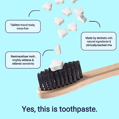 MySmile Toothpaste Tablets - Nano Hydroxyapatite, Flouride Free, Coconut Oil Mouthwash Tablets