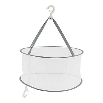 Durable Single Layer Clothes Drying Basket for Balcony 9.84"x18.9" 57L Gray