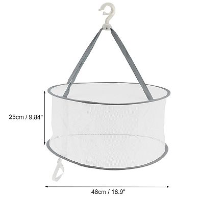 Durable Single Layer Clothes Drying Basket for Balcony 9.84"x18.9" 57L Gray