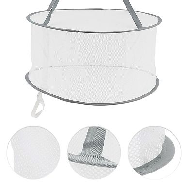 Durable Single Layer Clothes Drying Basket for Balcony 9.84"x18.9" 57L Gray