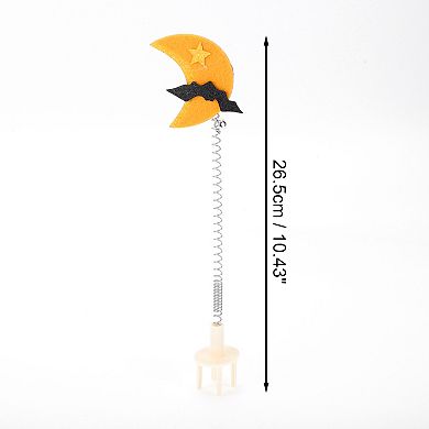 1 Pcs Portable Moon Pattern Cat Playing Rod for Indoor Yellow