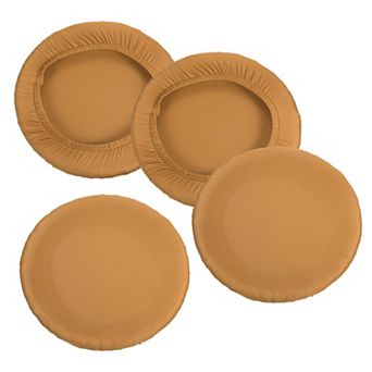 9.5" Round Bar Stool Cover, 4 Pack Washable Elastic Stool Cushion Cover for Diameter 11"-16" Chair