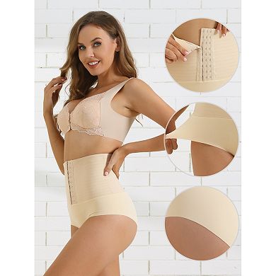 Women's Flatten Tummy High Waist Control Panties with Hooks Closure Hip Lifter Shapers Briefs