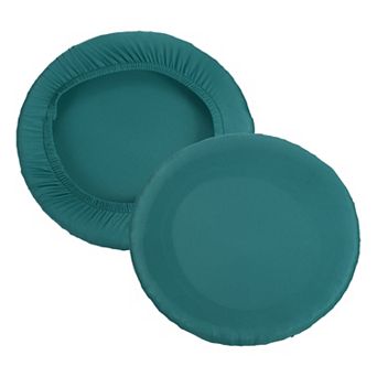 9.5" Round Bar Stool Cover, 2 Pack Washable Elastic Stool Cushion Cover for Diameter 11"-16" Chair