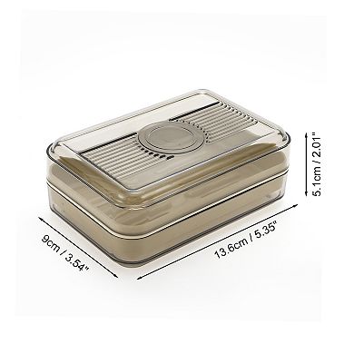 Waterproof with Cover Soap Holder for Bathroom 5.35"x3.54"x2.01" 1 Pc