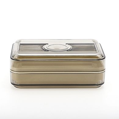 Waterproof with Cover Soap Holder for Bathroom 5.35"x3.54"x2.01" 1 Pc