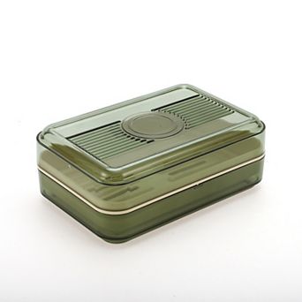 Waterproof with Cover Soap Holder for Bathroom 5.35"x3.54"x2.01" 1 pc