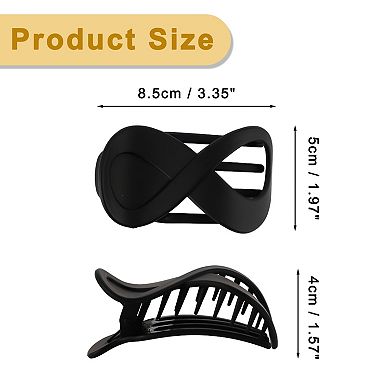 2pcs Flat Hair Clips, Flat Claw Clips for Thick Hair, Stylish Flat Clips for Hair