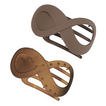 2 pc Flat Hair Clips, Flat Claw Clips for Thick Hair, Stylish Flat Clips for Hair