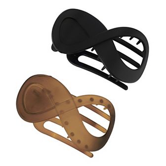 2 pc Flat Hair Clips, Flat Claw Clips for Thick Hair, Stylish Flat Clips for Hair
