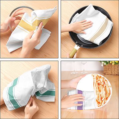 Dish Towel, Absorbent Linen Kitchen Towels, for Home, Tea Towels Set 20"x 28" - 4 Pack