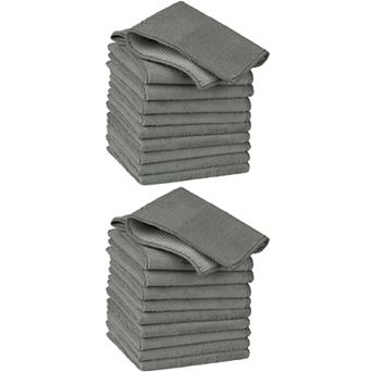 20 Pack Kitchen Washcloths Set for Dishes Absorbent Dish Cloths Dish Rags 12" x 12"