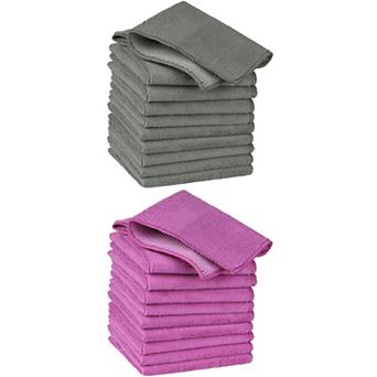 20 Pack Kitchen Washcloths Set for Dishes Absorbent Dish Cloths Dish Rags 12" x 12"