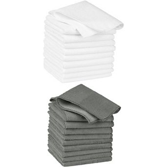 20 Pack Kitchen Washcloths Set for Dishes Absorbent Dish Cloths Dish Rags 12" x 12"