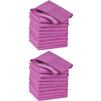 20 Pack Kitchen Washcloths Set for Dishes Absorbent Dish Cloths Dish Rags 12" x 12"