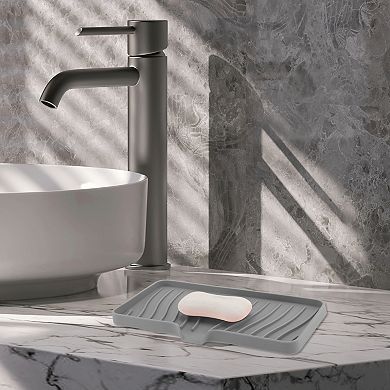 Waterproof Soap Holder with Draining for Bathroom 10.04"x5.51"x0.79" 1 Pc