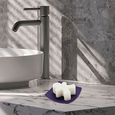 Waterproof Curved Soap Holder for Bath 3.74"x3.74"x0.71" 1 Pc