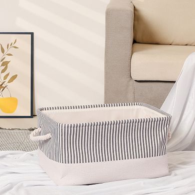 Fabric Collapsible Storage Basket Bin with Handle, Storage Cube