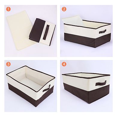 Fabric Storage Cube with Handles, 1 Pack Collapsible Storage Bin Basket