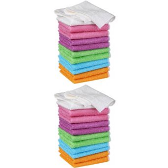 Dish Wash Cloths, 24 Pack Kitchen Wash Cloths Terry Dish Kitchen Towel 7" x 9"