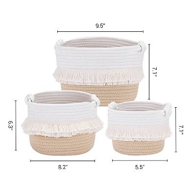 3 Packs Storage Basket, Shelf Closet Storage Bin for Clothes, Organizer Bin for Home Decor