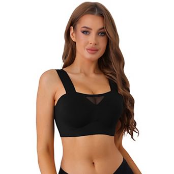 Women's Full-Coverage Mesh Everyday Bralette Push-Up Comfort Wireless Bras