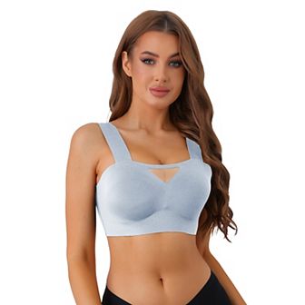 Women's Full-Coverage Mesh Everyday Bralette Push-Up Comfort Wireless Bras
