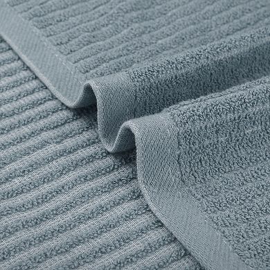 4 Pack Striped Pattern Hand Towels Set, Absorbent Towel for Bathroom 13" x 29"