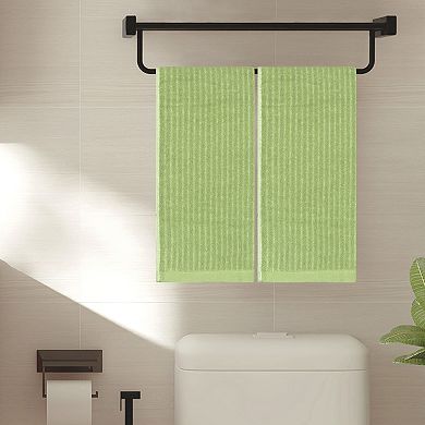 4 Pack Striped Pattern Hand Towels Set, Absorbent Towel for Bathroom 13" x 29"