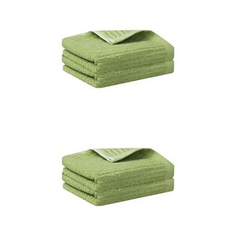 4 Pack Striped Pattern Hand Towels Set, Absorbent Towel for Bathroom 13" x 29"