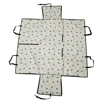 Waterproof Car Seat Cover for Dog Cat Fruits Prints Grey 1 pc