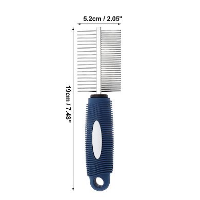 Durable Pet Grooming Brush for Pet 7.48"x2.05" Blue