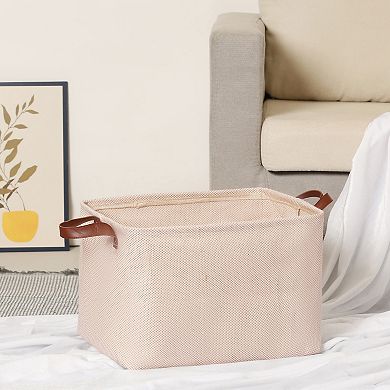 Fabric Storage Cube with Handles, Storage Bin for Shelves Closet, Storage Basket