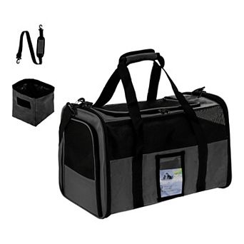 Cat Carrier with Portable Food Bowl, Puppy Carrier for Cats Dogs Puppies up to 13 Lbs