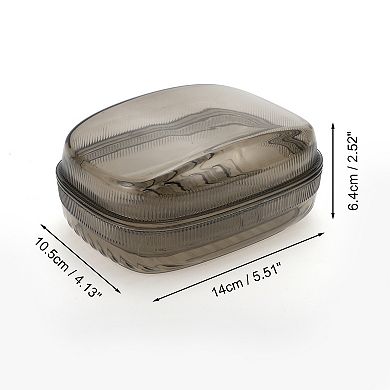 Waterproof with Cover Soap Dish for Bathroom 5.51"x4.13"x2.52" 1 Pc