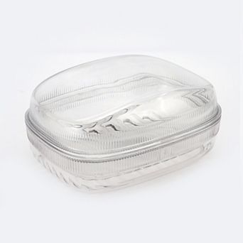 Waterproof with Cover Soap Dish for Bathroom 5.51"x4.13"x2.52" 1 pc