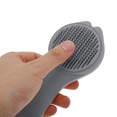 Durable V Shape Tail Pet Grooming Brush for Dog 7.87"x3.07"x1.97" 1 Pc
