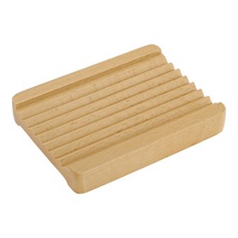 Portable Square Soap Dish for Bathroom for Kitchen 5.08"x3.7"x0.79" 1 pc Brown
