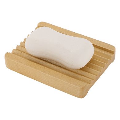 Portable Square Soap Dish for Bathroom for Kitchen 5.08"x3.7"x0.79" 1 Pc Brown