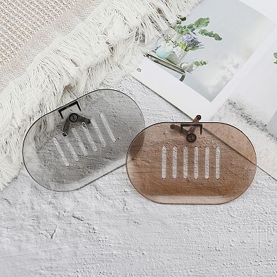 Waterproof with Hook Soap Holder for Bathroom 5.51"x3.54"x1.73" 1 Pc