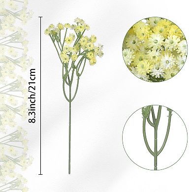 Artificial Flowers, 6Pcs Fake Flowers Bouquets Real Touch Bulk Bouquet Faux Flowers