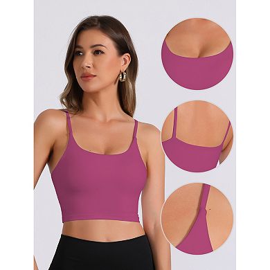 Women's Camisole Built-in Bra Padded Workout Basic Invisible Tank Top