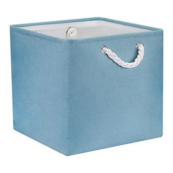 13 Inch Square Fabric Collapsible Storage Basket Bin with Handle, Storage Cube