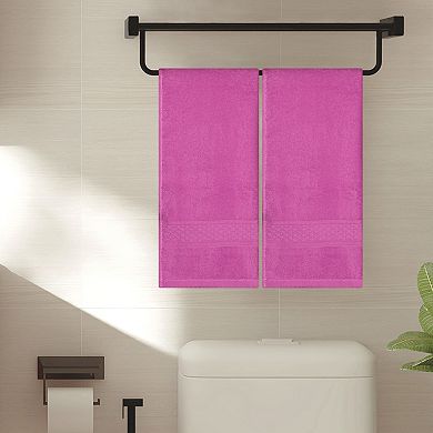 4 Pack Cotton Textured Hand Towels Set, Absorbent Towels Set for Bathroom 13"x30"