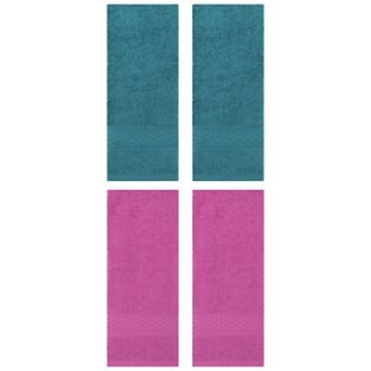 4 Pack Cotton Textured Hand Towels Set, Absorbent Towels Set for Bathroom 13"x30"